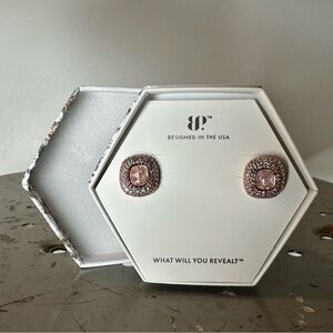 Bomb Party April 2025 Studs, ER50207  "Fierce As Fire" CZ and Rose Gold Plating